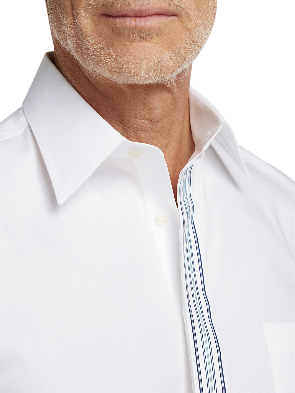 Alternate Image of Non-iron Cotton Solid Dress Shirt With Contrast Trim-2