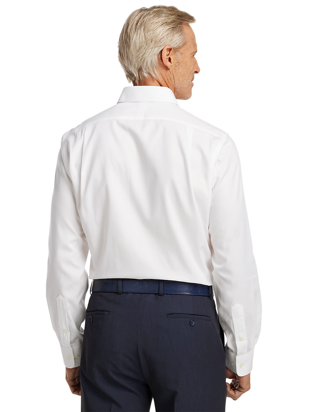 Alternate Image of Non-iron Cotton Solid Dress Shirt With Contrast Trim-4