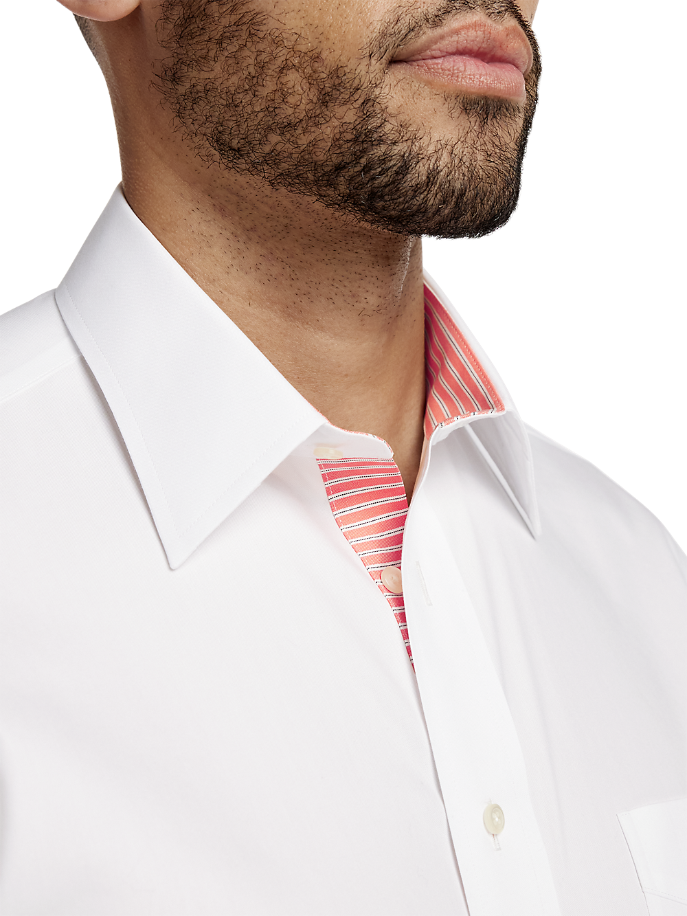 Alternate Image of Non-iron Cotton Solid Dress Shirt With Contrast Trim-2