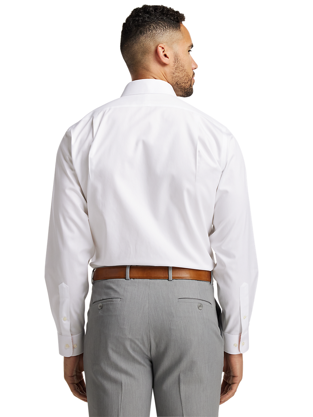 Alternate Image of Non-iron Cotton Solid Dress Shirt With Contrast Trim-4