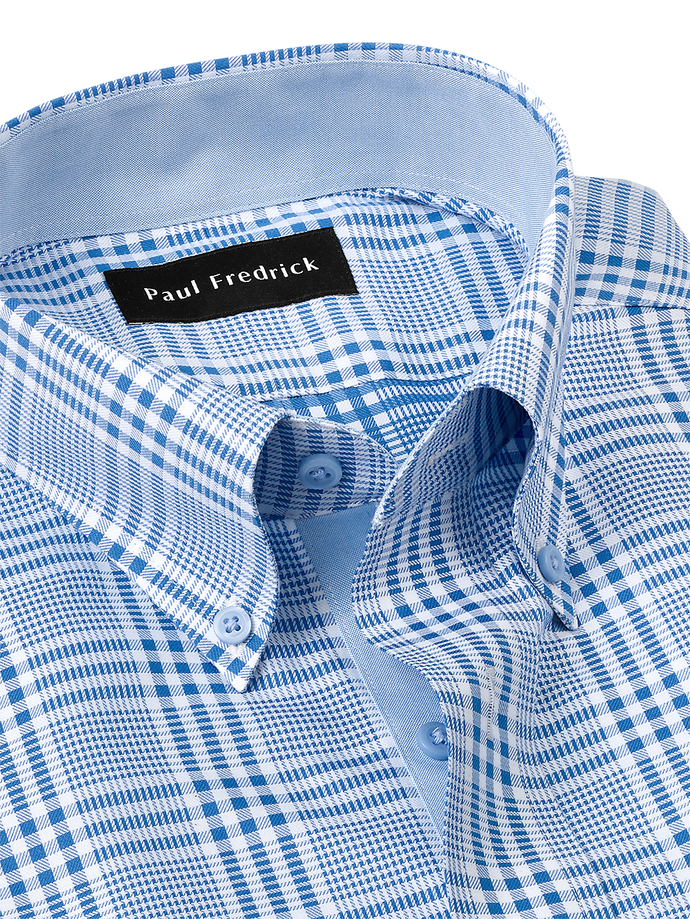 Alternate Image of Non-iron Cotton Plaid Dress Shirt With Contrast Trim-6