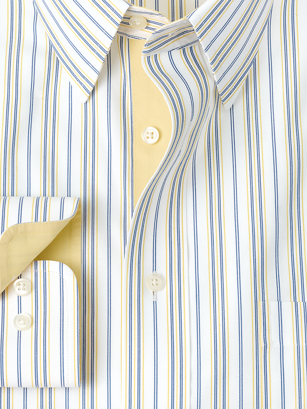 Alternate Image of Non-iron Cotton Stripe Dress Shirt With Contrast Trim-5