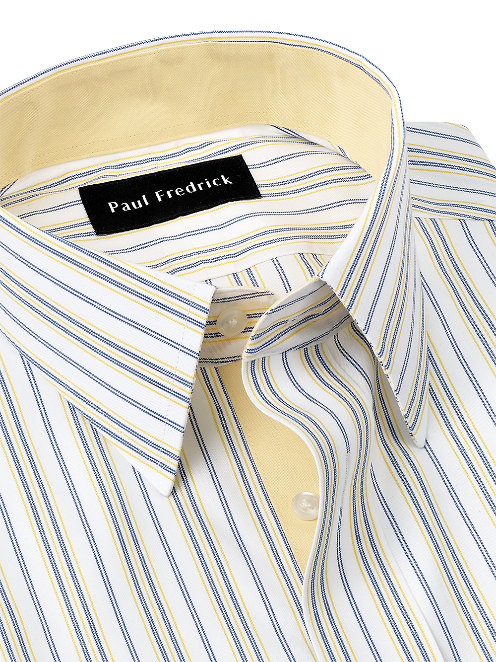 Alternate Image of Non-iron Cotton Stripe Dress Shirt With Contrast Trim-6