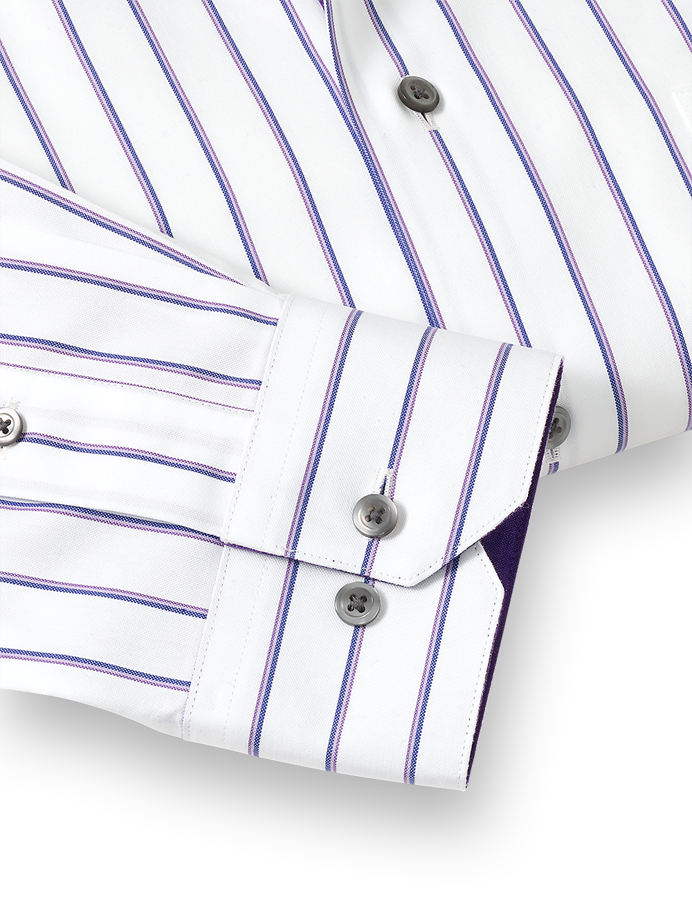 Alternate Image of Non-iron Cotton Stripe Dress Shirt With Contrast Trim-3