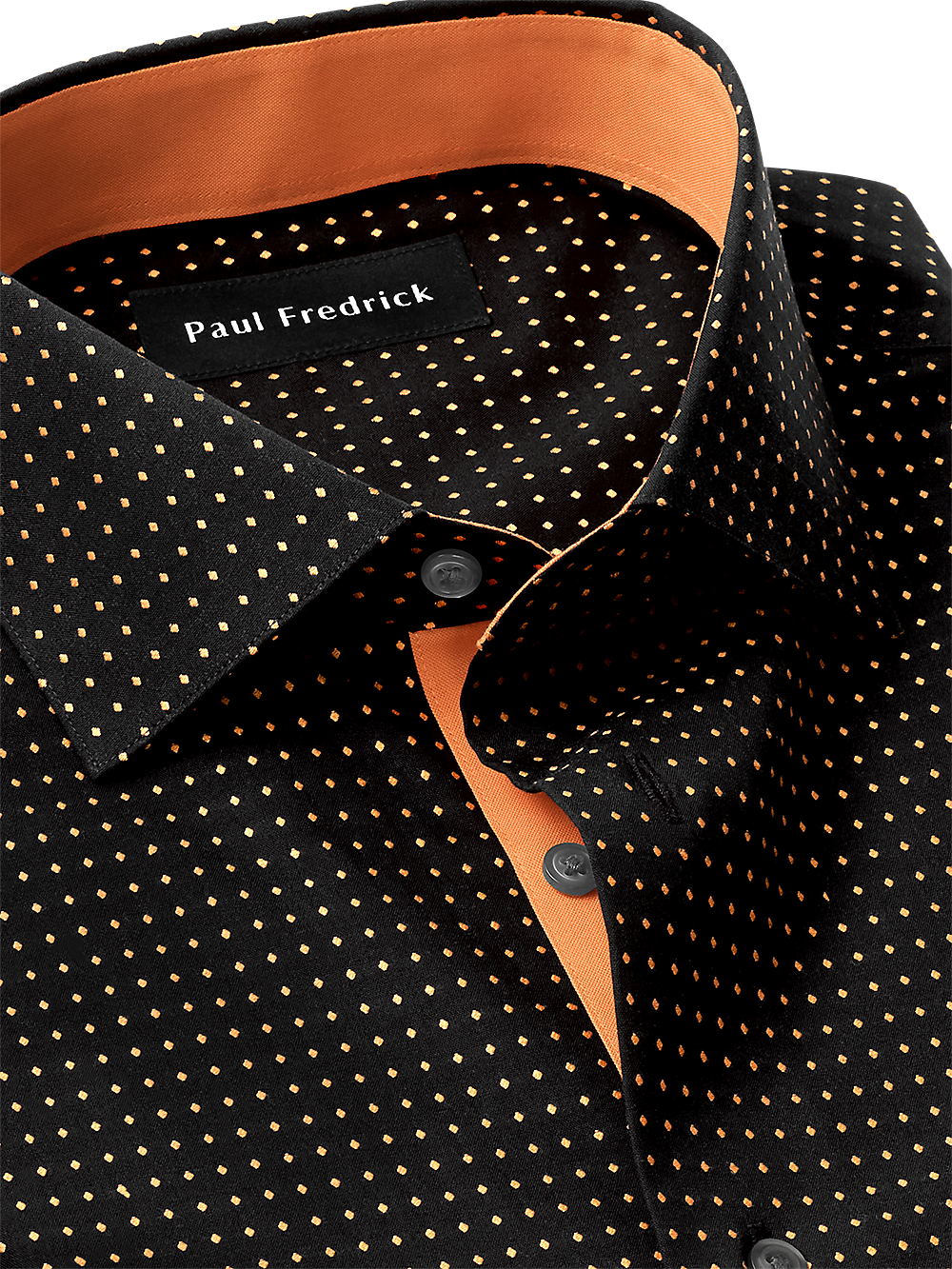 Alternate Image of Non-iron Cotton Dot Dress Shirt With Contrast Trim-2