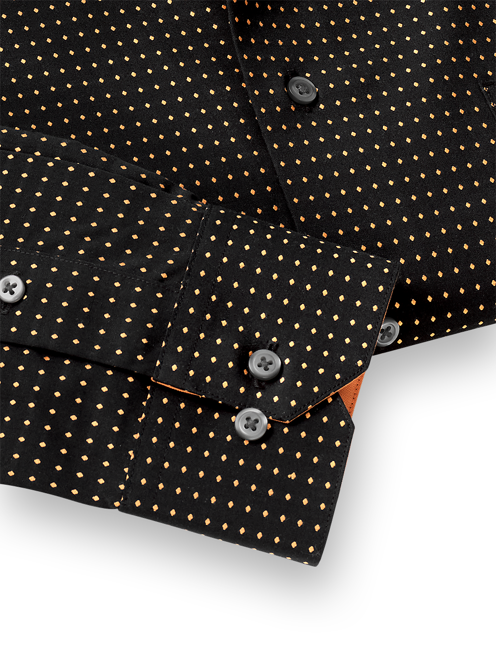 Alternate Image of Non-iron Cotton Dot Dress Shirt With Contrast Trim-3