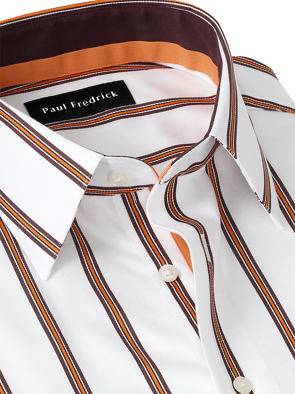 Alternate Image of Non-iron Cotton Stripe Dress Shirt With Contrast Trim-2