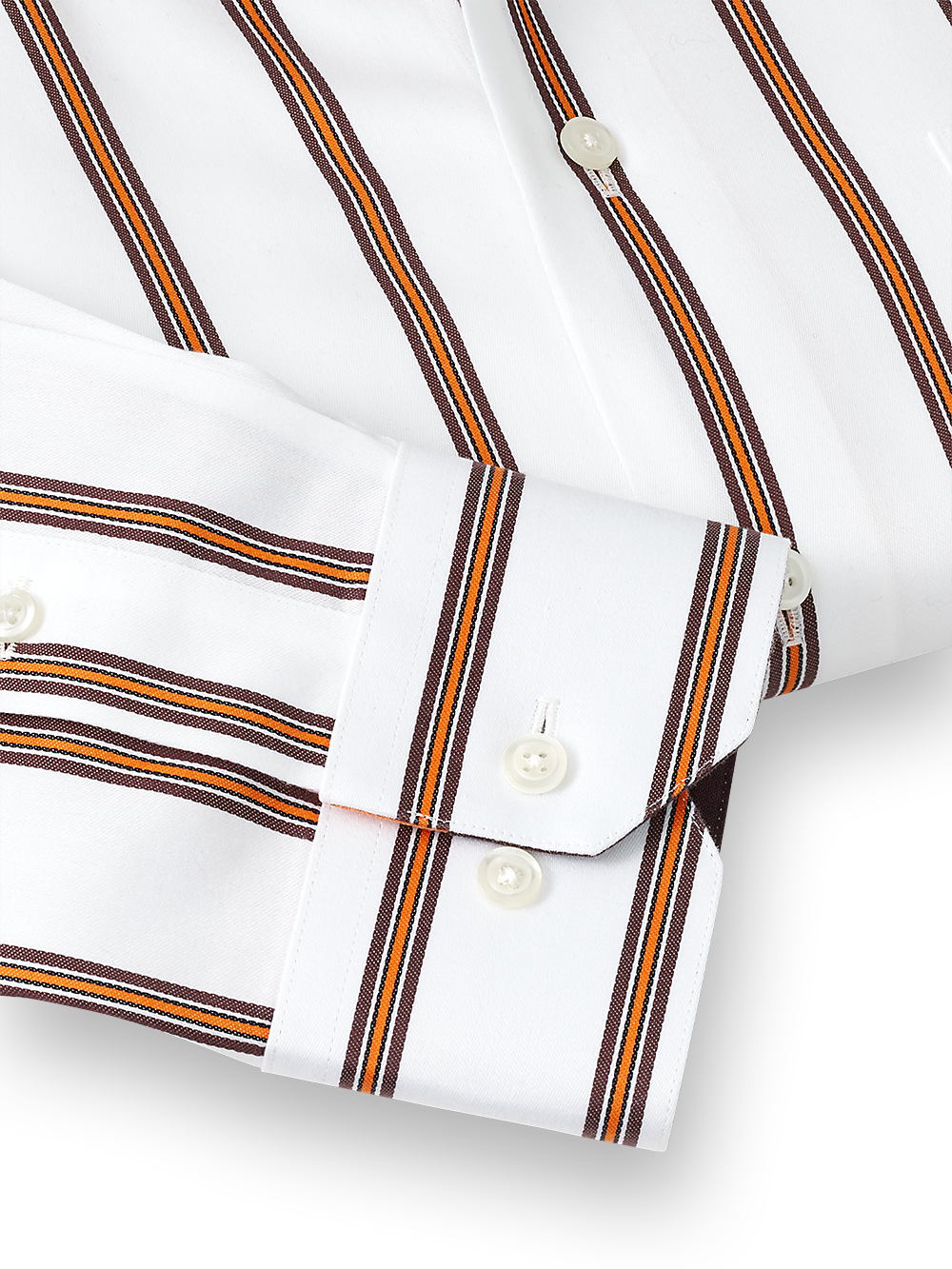 Alternate Image of Non-iron Cotton Stripe Dress Shirt With Contrast Trim-3