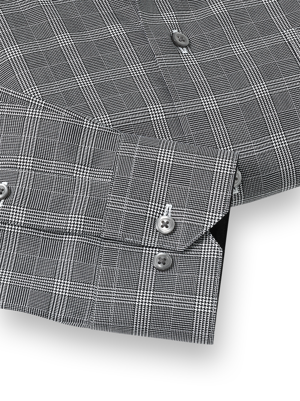 Alternate Image of Non-iron Cotton Plaid Dress Shirt With Contrast Trim-3