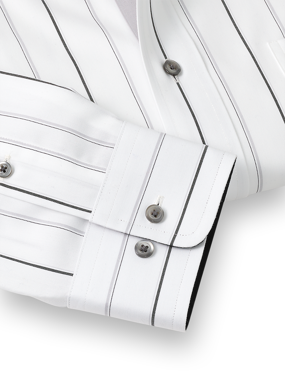 Alternate Image of Non-iron Cotton Stripe Dress Shirt With Contrast Trim-3