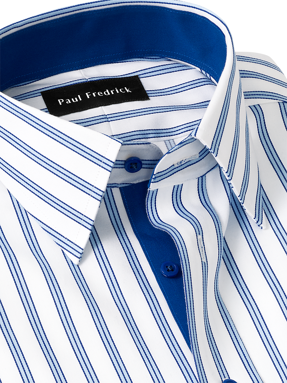 Alternate Image of Non-iron Cotton Stripe Dress Shirt With Contrast Trim-2