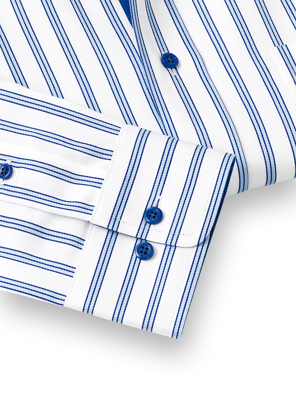 Alternate Image of Non-iron Cotton Stripe Dress Shirt With Contrast Trim-3