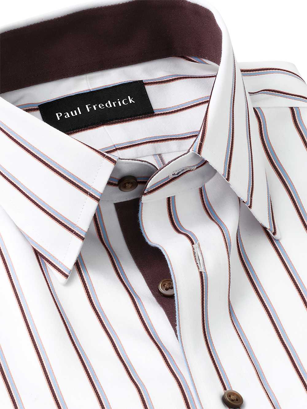 Alternate Image of Non-iron Cotton Stripe Dress Shirt With Contrast Trim-2