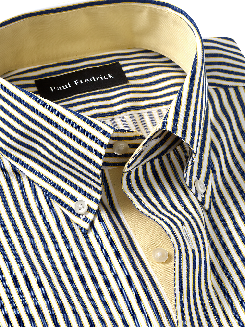 Alternate Image of Non-iron Cotton Stripe Dress Shirt With Contrast Trim-2