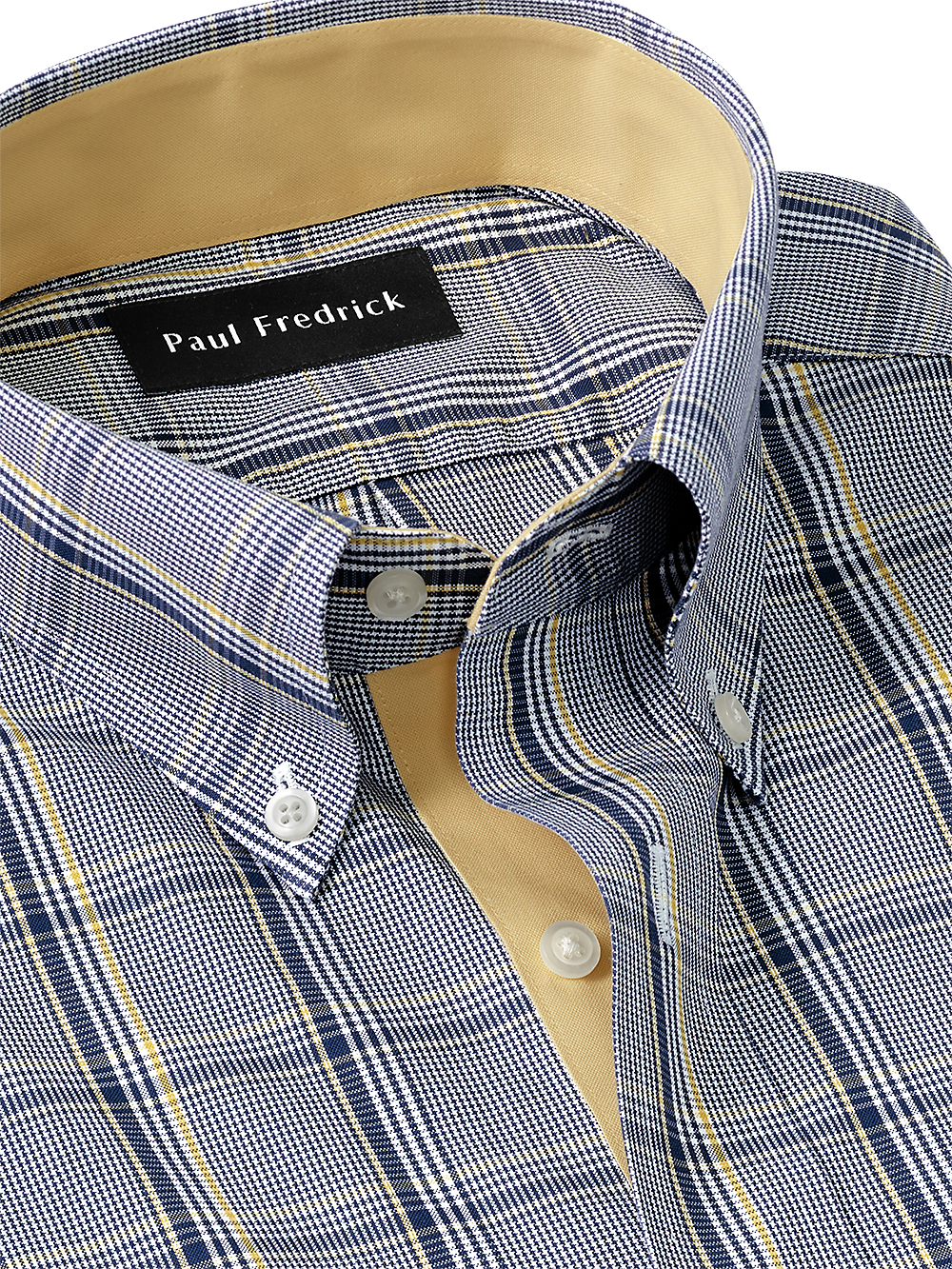 Alternate Image of Non-iron Cotton Plaid Dress Shirt With Contrast Trim-2