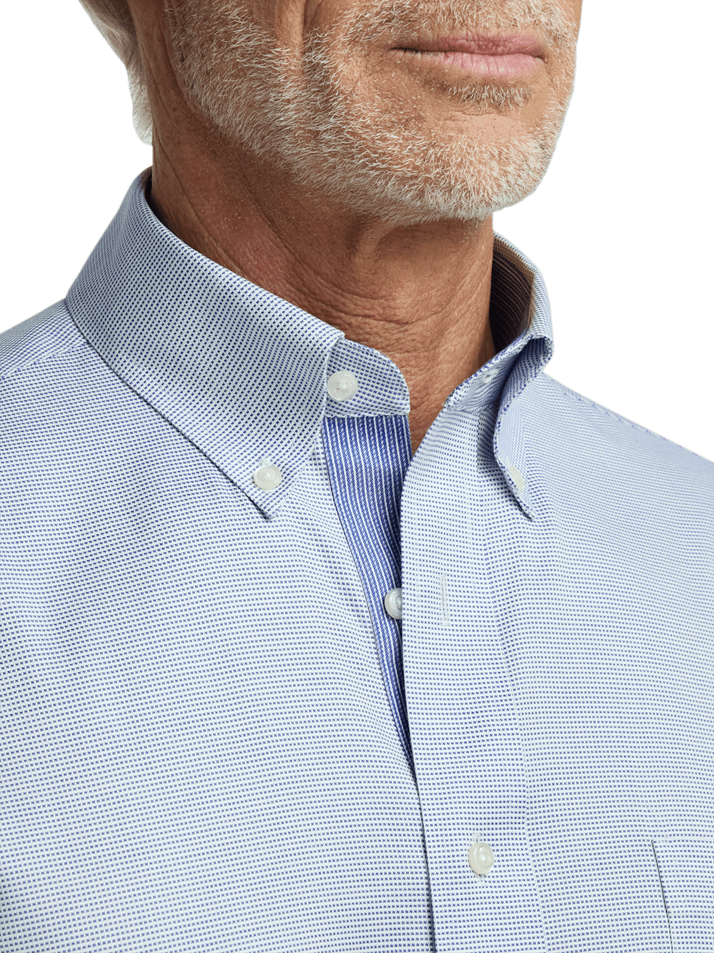 Alternate Image of Comfort Stretch Non-iron Solid Dress Shirt With Contrast Trim-2