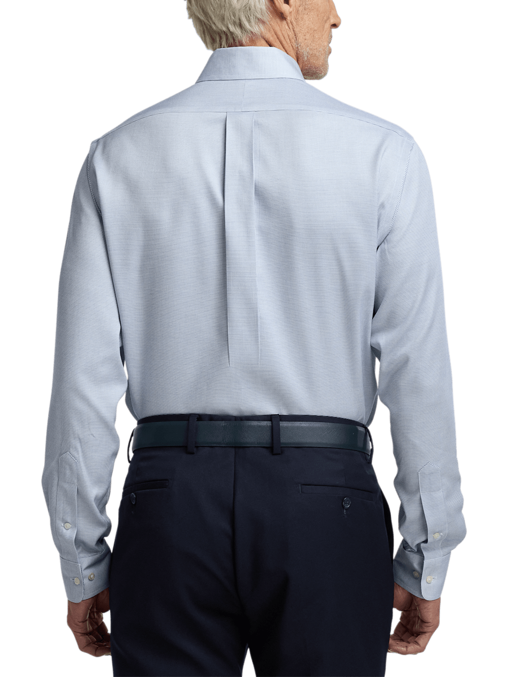 Alternate Image of Comfort Stretch Non-iron Solid Dress Shirt With Contrast Trim-4