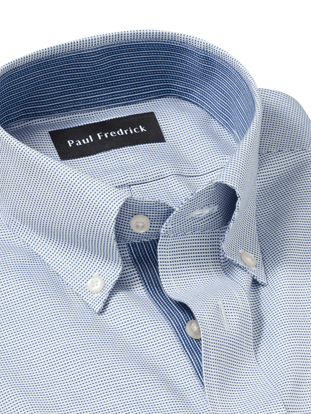 Alternate Image of Comfort Stretch Non-iron Solid Dress Shirt With Contrast Trim-6