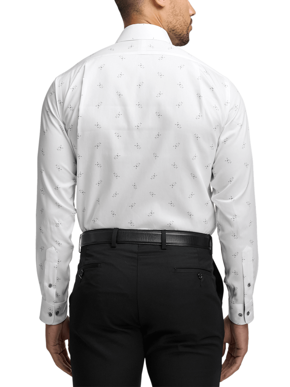 Alternate Image of Non-iron Cotton Houndstooth Dress Shirt-4