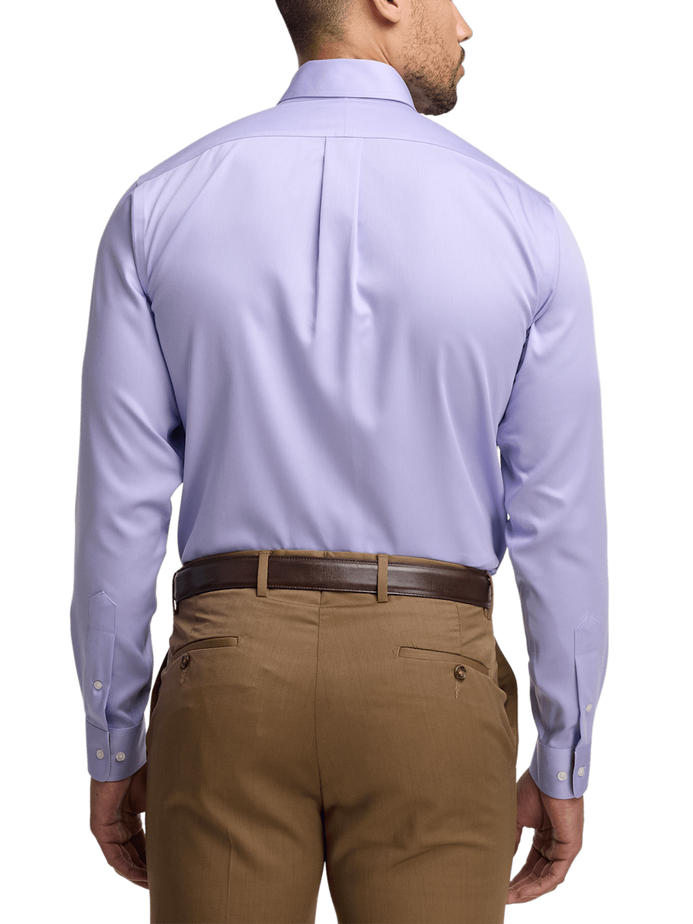 Alternate Image of Non-iron Cotton Solid Dress Shirt With Contrast Trim-4