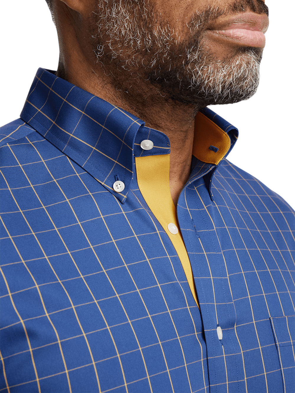 Alternate Image of Non-iron Cotton Check Dress Shirt With Contrast Trim-2