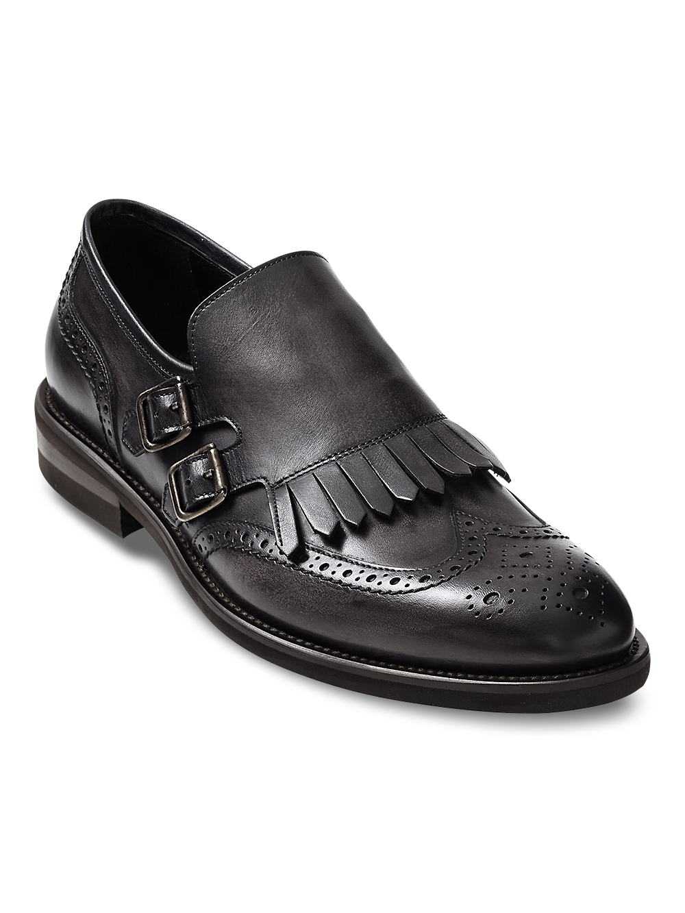 Product Image of James Kiltie Monk Strap Loafer-Charcoal