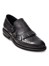 James Kiltie Monk Strap Loafer - Charcoal