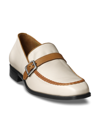 Isaac Belted Loafer - Cream