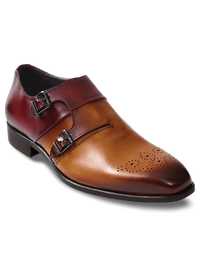 Lawson Monk Strap - Chestnut/burgundy