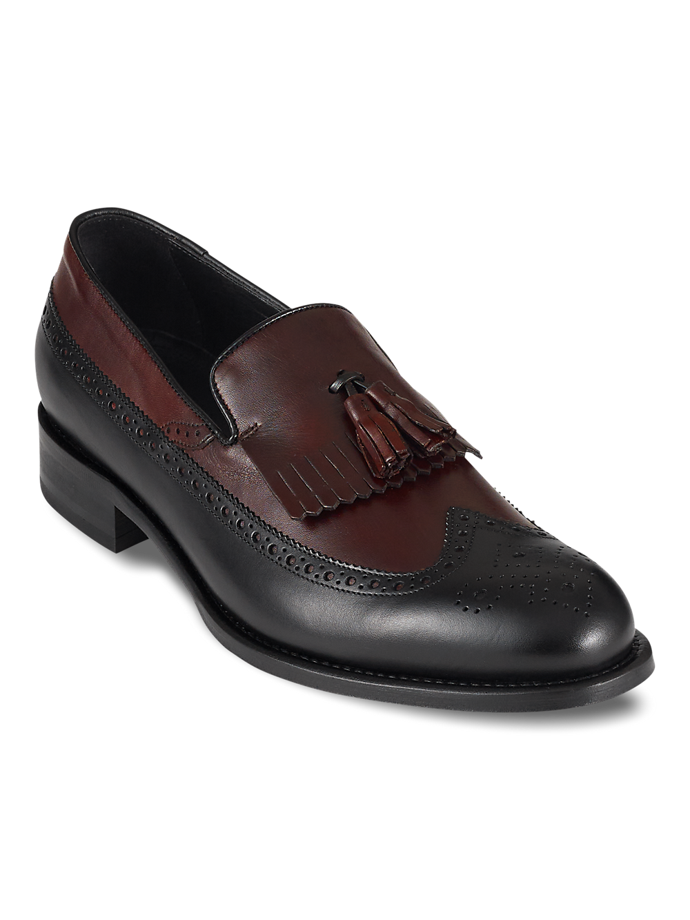 Product Image of Maxwell Tassel Loafer-Black/Burgundy