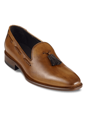 Ethan Tassel Loafer - Chestnut