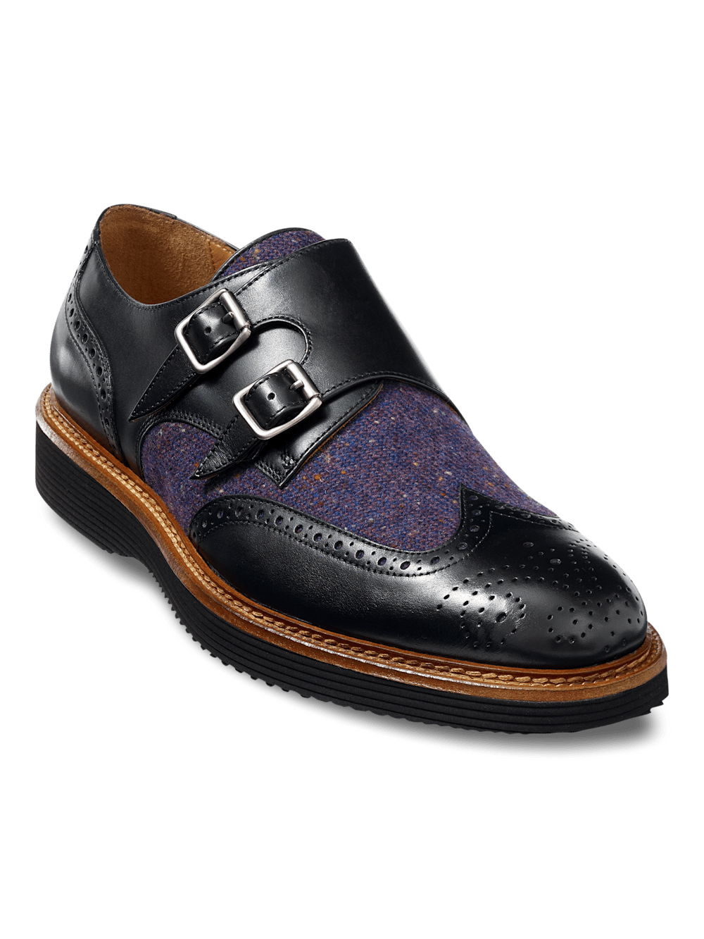 Product Image of Abe Hybrid Monk Strap-Black/Purple