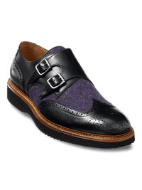 Abe Hybrid Monk Strap - Black/purple