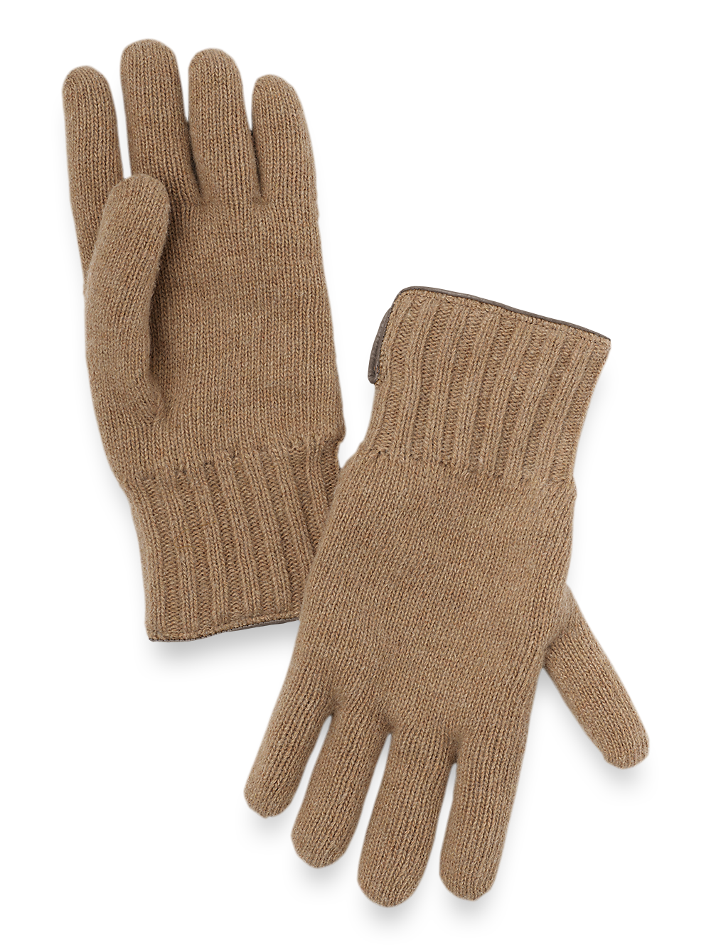 Product Image of Cashmere Lined Knit Gloves-Camel