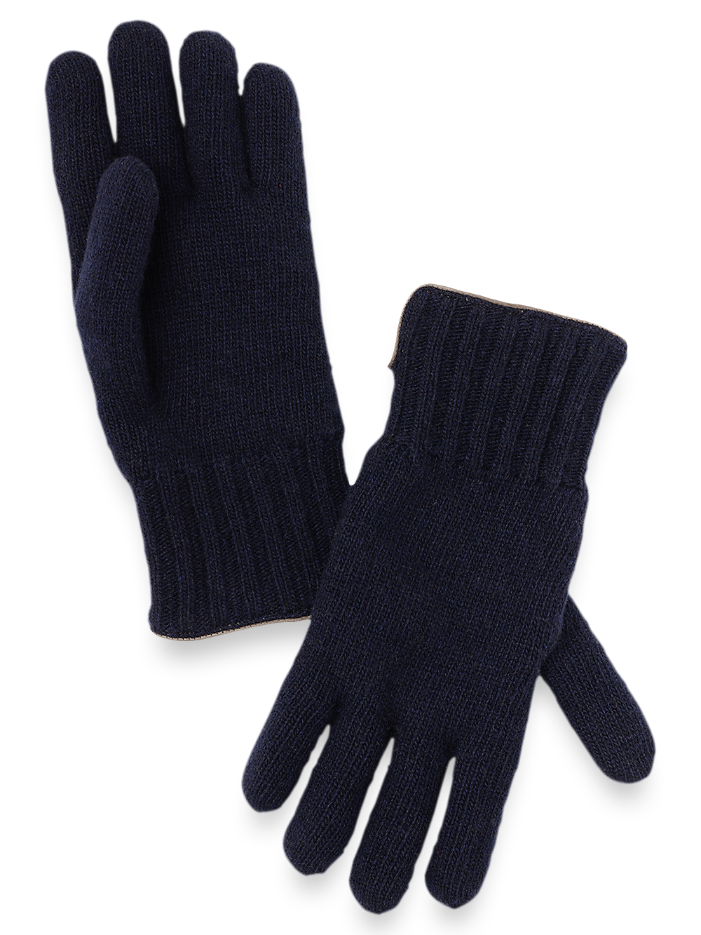 Product Image of Cashmere Lined Knit Gloves-Blue