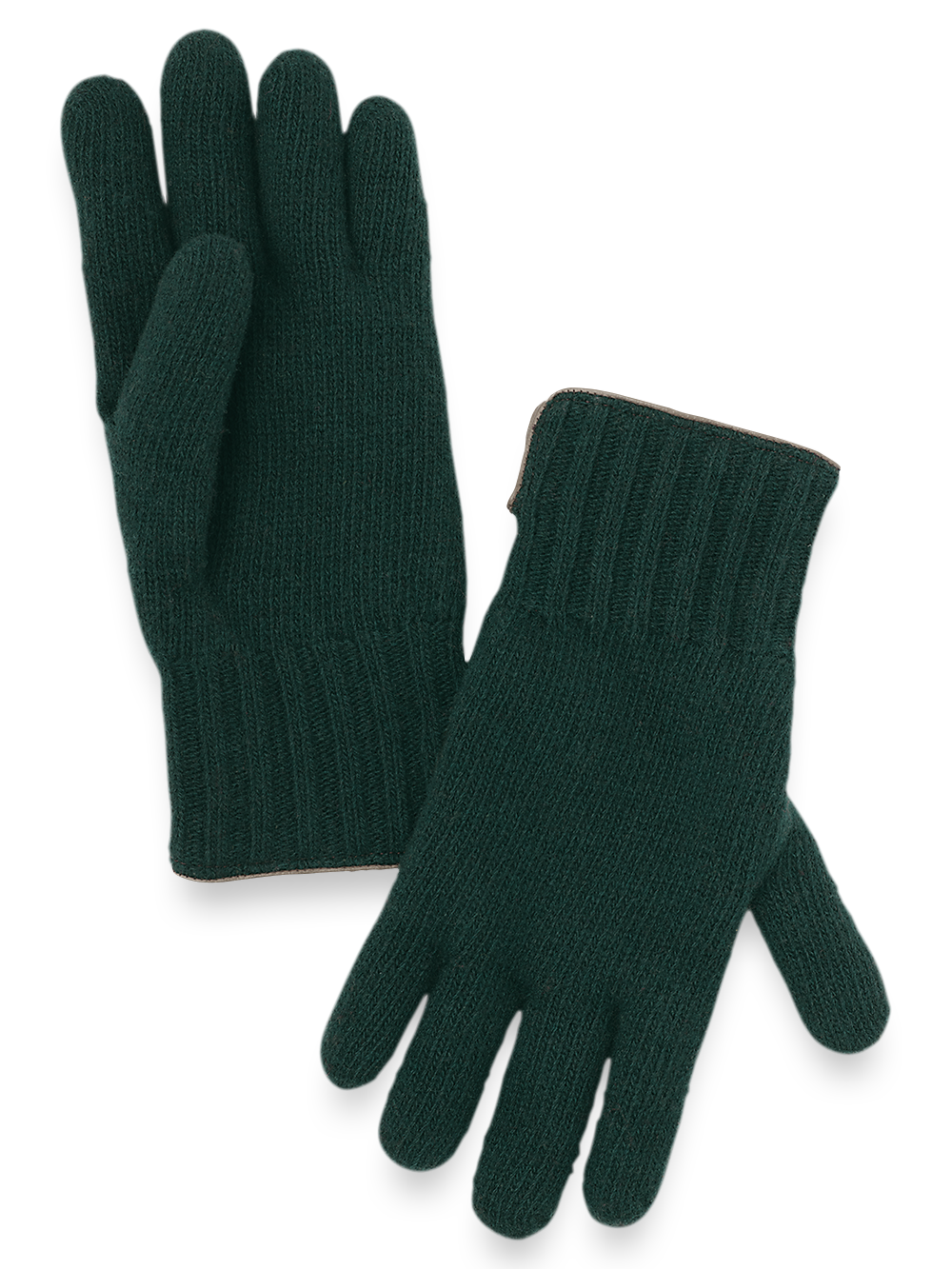 Product Image of Cashmere Lined Knit Gloves-Green