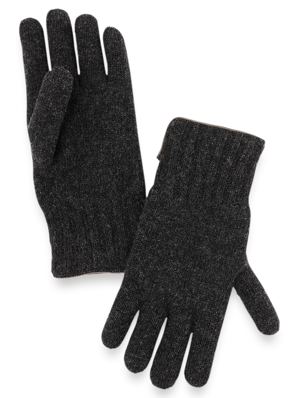 Product Image of Cashmere Lined Knit Gloves-Charcoal