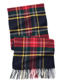 Glen Plaid Wool Scarf - Multi