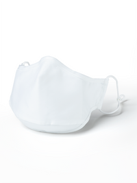 Cotton Twill White Face Mask - White