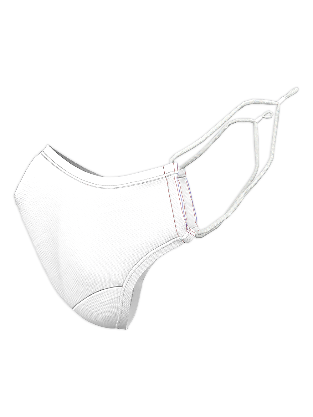 Alternate Image of Cotton Twill White Face Mask-1