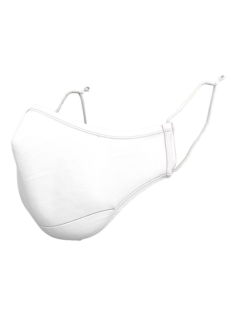 Alternate Image of Cotton Twill White Face Mask-2