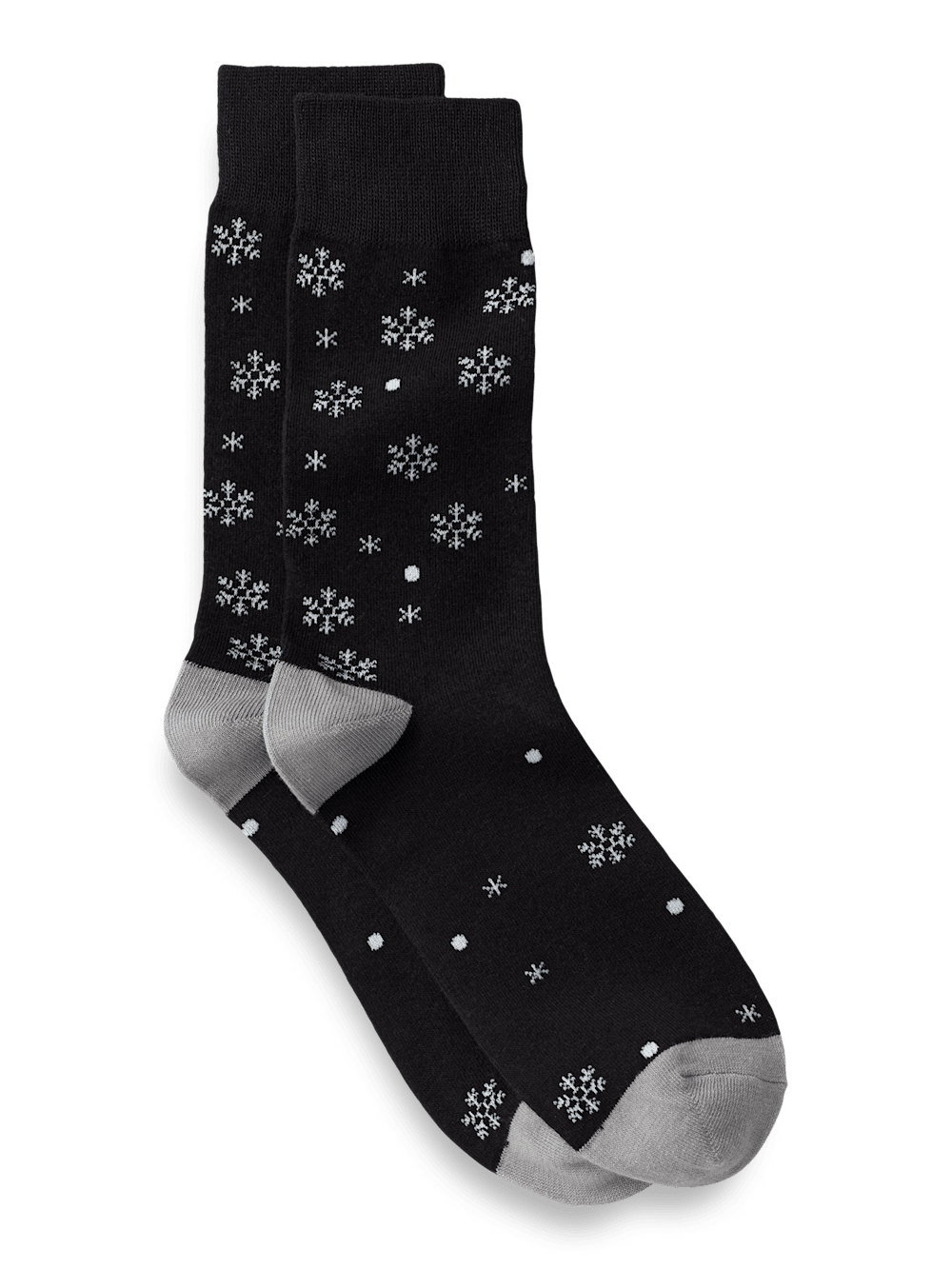 Product Image of Snowflake Cotton Blend Socks-Black