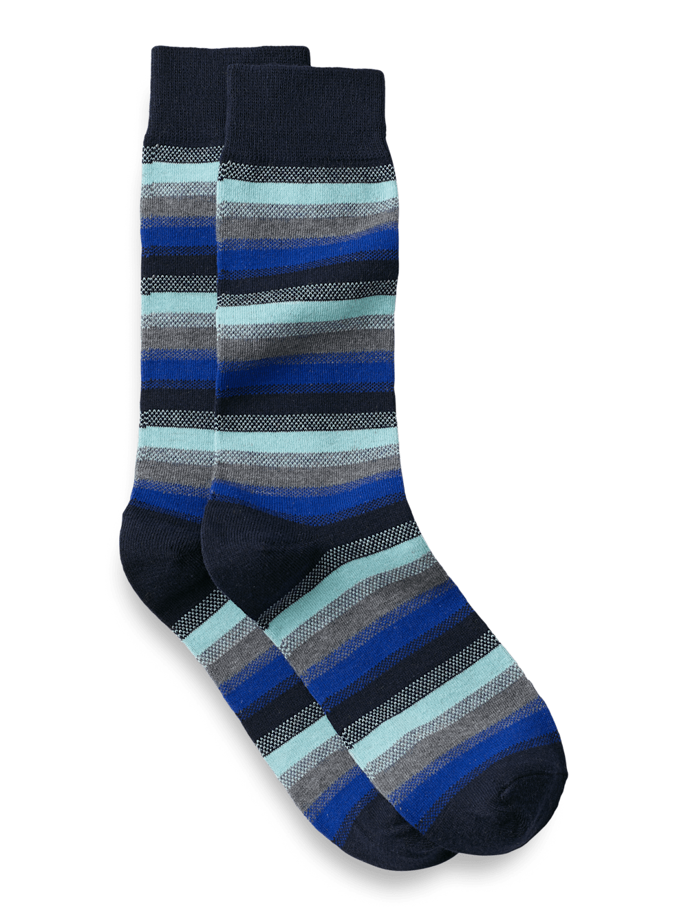 Product Image of Stripe Cotton Blend Socks-Blue Multi