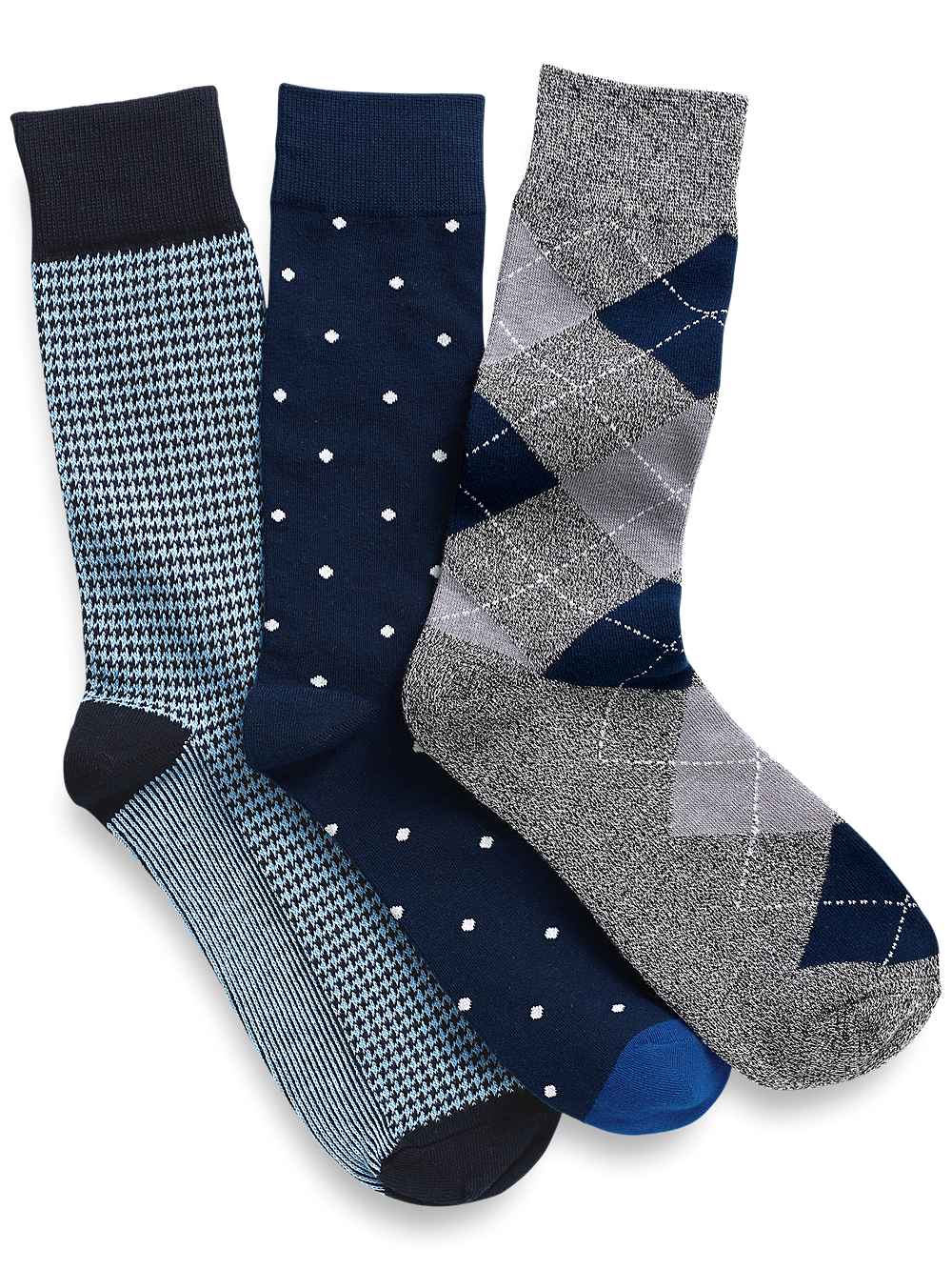 Product Image of 3 Pack Cotton Blend Sock-Navy Multi