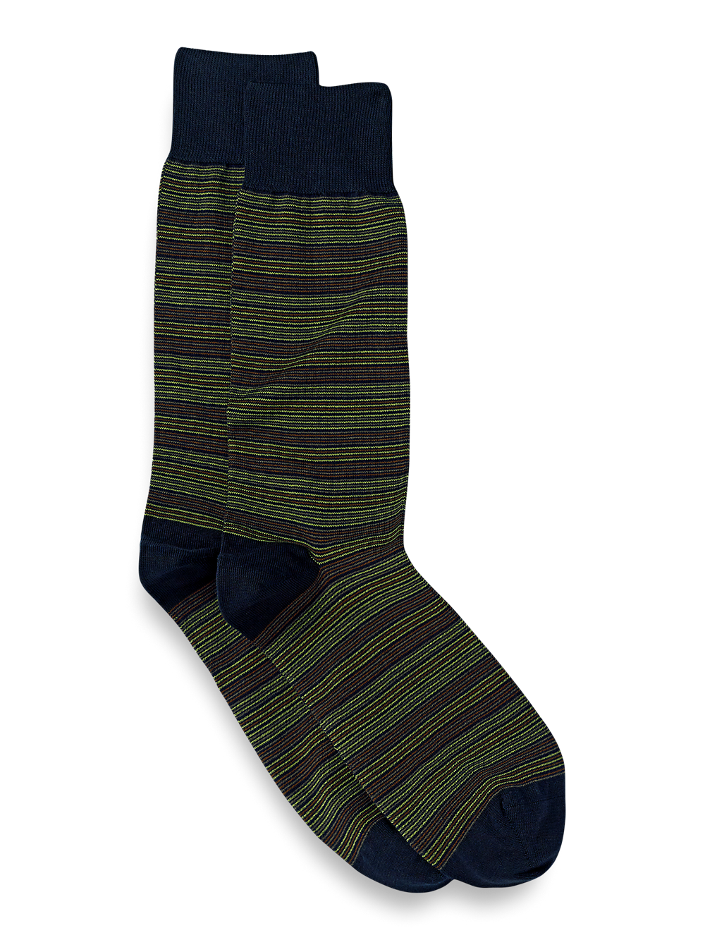 Product Image of Stripe Cotton Blend Sock-Green Multi