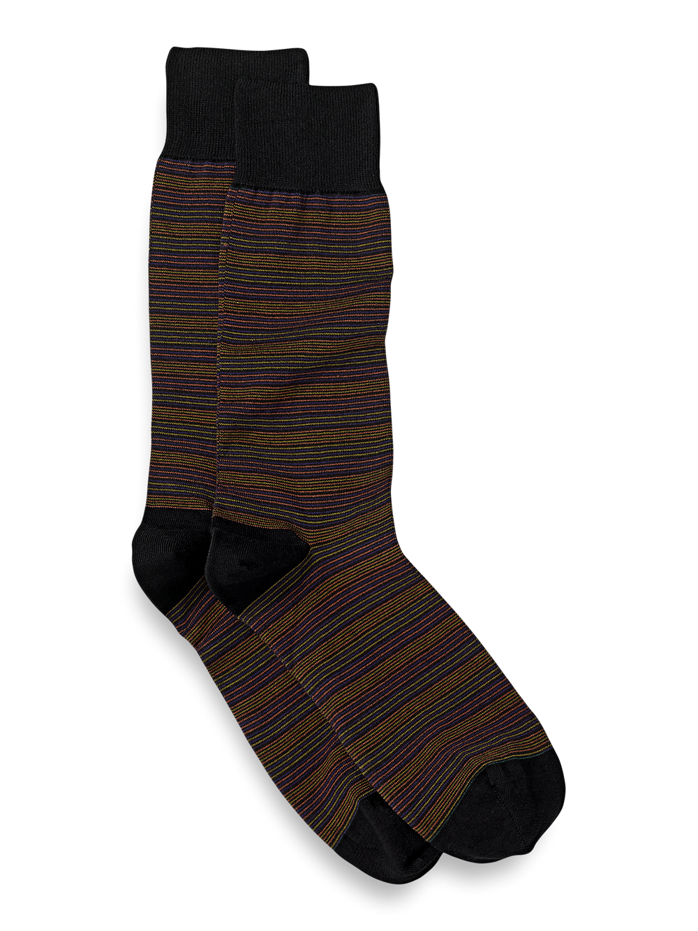 Product Image of Stripe Cotton Blend Sock-Black Multi