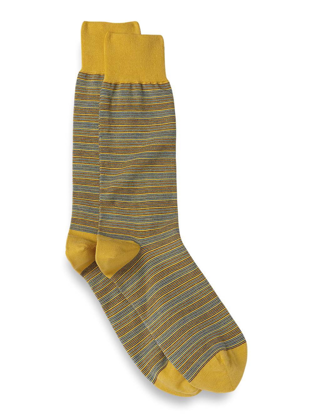 Product Image of Stripe Cotton Blend Socks-Yellow Multi