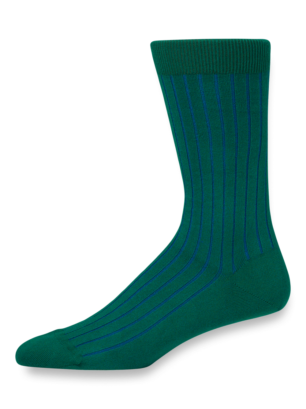 Alternate Image of Solid Rib With Contrast Cotton Blend Sock-1