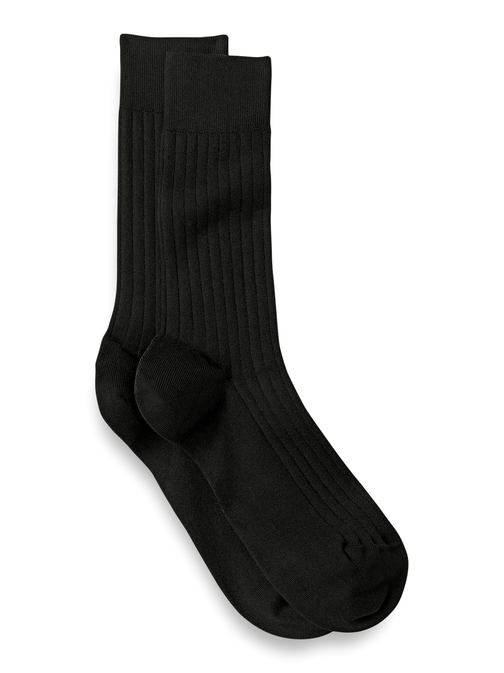 Product Image of Solid Cotton Blend Sock-Black/Grey