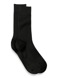 Solid Cotton Blend Sock - Black/grey